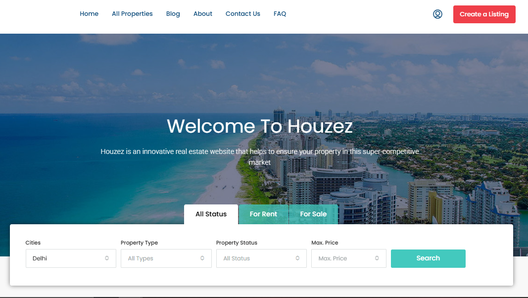 Houzez Property Rental Website