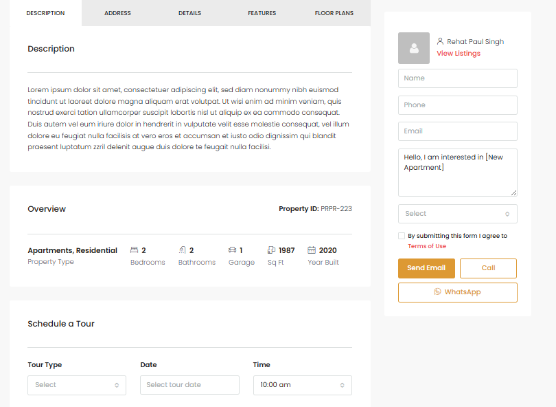 Houzez Property Rental Website screenshot